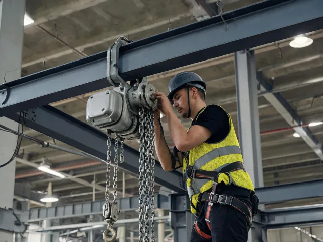 Like-for-like hoist replacement on an existing beam
