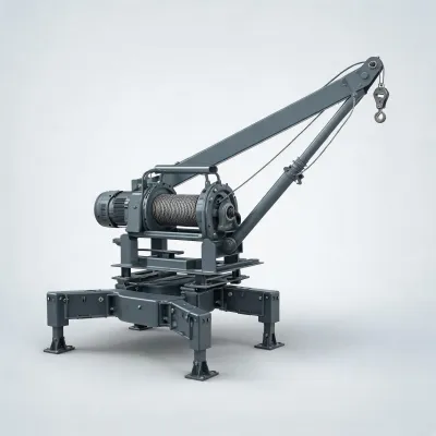 pickup truck bed crane with electric winch